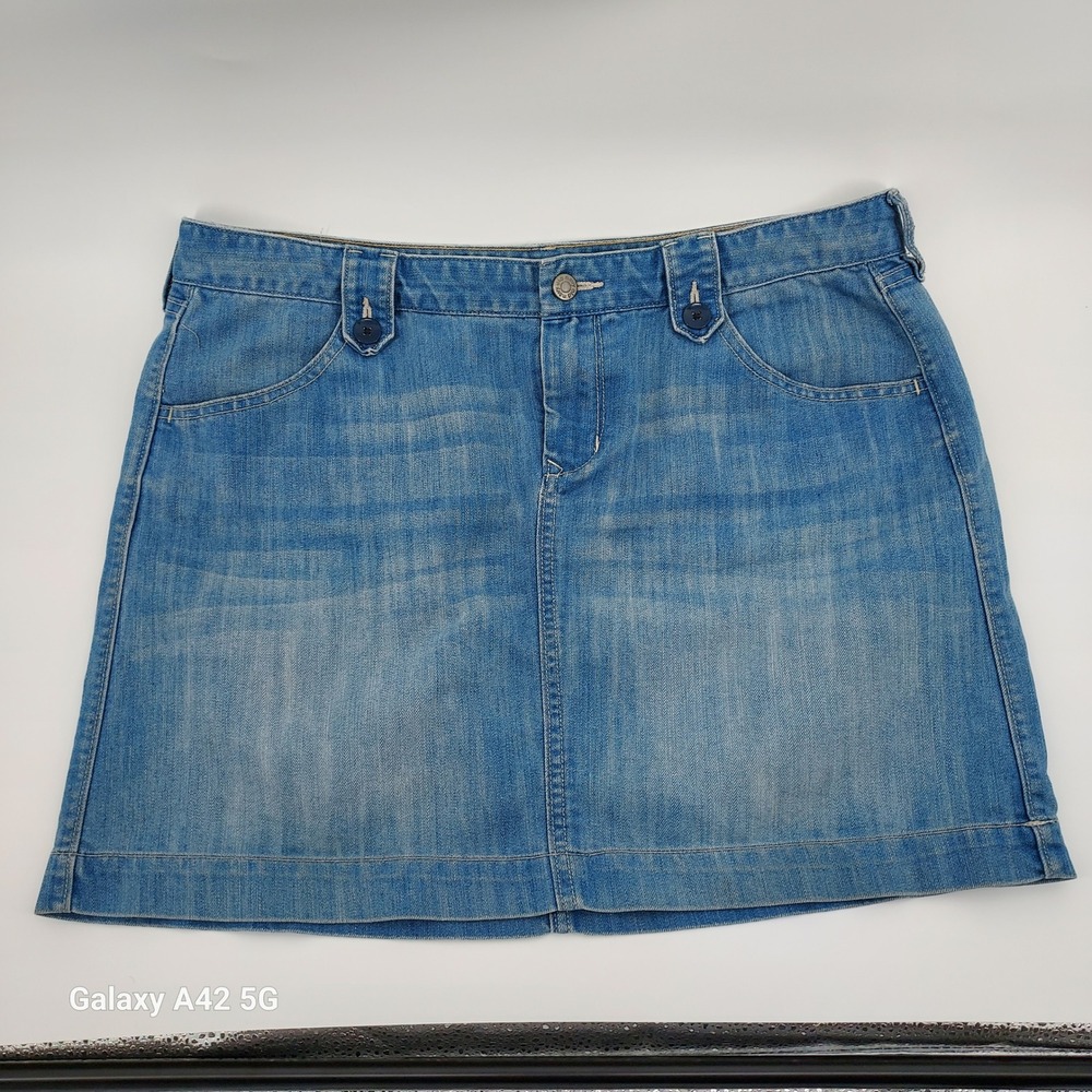Old Navy Denim Skirt Blue Jean A Line‎ Casual Everyday Size 14